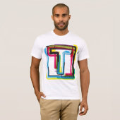 Grunge Letter to Bold Kleurrijke Stedelijke Typogr T-shirt (Voorkant volledig)