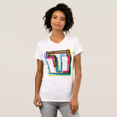 Grunge Letter to Bold Kleurrijke Stedelijke Typogr T-shirt (Voorkant volledig)