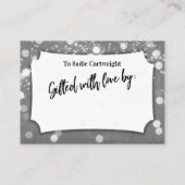 Grunge Lichten Geen Vrijgezellenfeest Grijs Informatiekaartje (Achterkant)