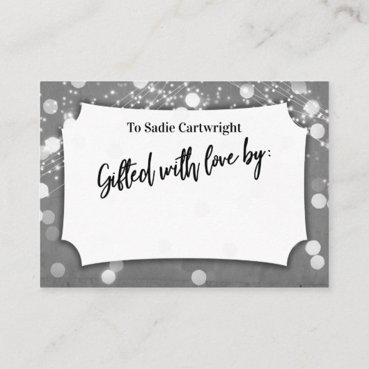 Grunge Lichten Geen Vrijgezellenfeest Grijs Informatiekaartje (Achterkant)