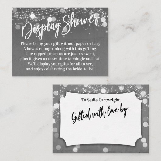 Grunge Lichten Geen Vrijgezellenfeest Grijs Informatiekaartje (Voorkant / Achterkant)