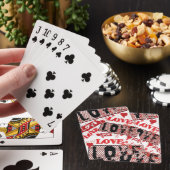 Grunge-liefdespatroon. Pokerkaarten (Insitu)