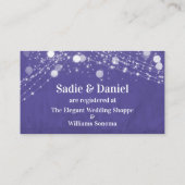 Grunge Lights Casual Script Paarse Cadeauregister Informatiekaartje (Achterkant)