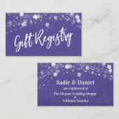 Grunge Lights Casual Script Paarse Cadeauregister Informatiekaartje (Voorkant / Achterkant)