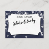 Grunge Lights No Wrap Vrijgezellenfeest Navy Blue Informatiekaartje (Achterkant)