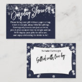 Grunge Lights No Wrap Vrijgezellenfeest Navy Blue Informatiekaartje (Voorkant / Achterkant)