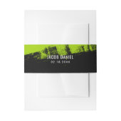 Grunge Lime Green Black Bar Mitzvah Uitnodigingen Wikkel (Voorkant Voorbeeld)