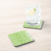 Grunge Lime Green Pattern - Summer Abstract Decor Bier Onderzetter (Rechterzijde)