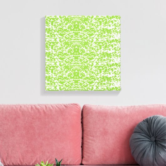 Grunge Lime Green Pattern - Summer Abstract Decor Canvas Afdruk (Insitu (Woonkamer))