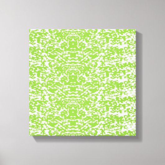 Grunge Lime Green Pattern - Summer Abstract Decor Canvas Afdruk (Voorkant)