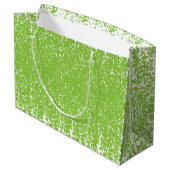 Grunge Lime Green Pattern - Summer Abstract Decor Groot Cadeauzakje (Achterkant Gekanteld)