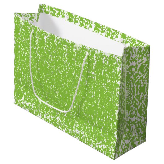 Grunge Lime Green Pattern - Summer Abstract Decor Groot Cadeauzakje (Voorkant Gekanteld)