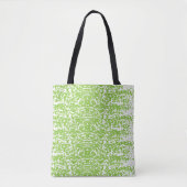 Grunge Lime Green Pattern - Summer Abstract Decor Tote Bag (Voorkant)