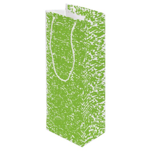 Grunge Lime Green Pattern - Summer Abstract Decor Wijn Cadeautas (Achterkant Gekanteld)