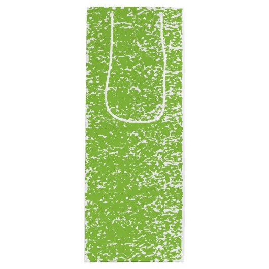 Grunge Lime Green Pattern - Summer Abstract Decor Wijn Cadeautas (Voorkant)
