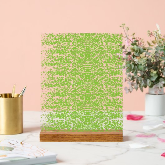 Grunge Lime Green Texture Acryl Bord (Huwelijk)