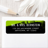 Grunge Lime Groen Zwart Retouradres Etiket (Insitu)