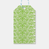 Grunge Limegroene Patroon - Zomer Abstracte Decora Cadeaulabel (Voorkant)