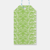 Grunge Limegroene Patroon - Zomer Abstracte Decora Cadeaulabel (Achterkant)
