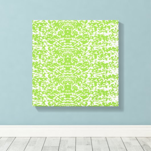 Grunge Limegroene Patroon - Zomer Abstracte Decora Canvas Afdruk (Insitu (Houten vloer))