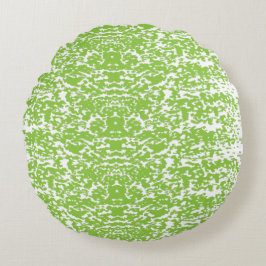 Grunge Limegroene Patroon - Zomer Abstracte Decora Rond Kussen