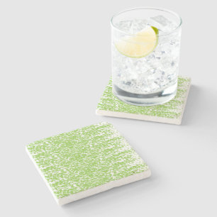 Grunge Limegroene Patroon - Zomer Abstracte Decora Stenen Onderzetter