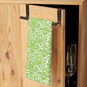 Grunge Limegroene Patroon - Zomer Abstracte Decora Theedoek