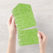 Grunge Limegroene Textuur All In One Uitnodiging (Afscheurbaar)