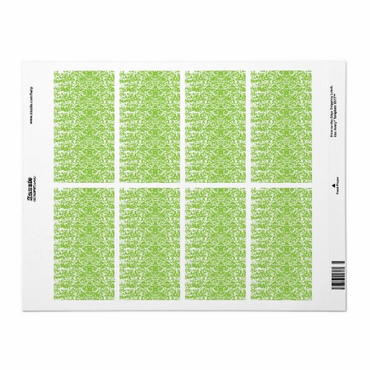 Grunge Limegroene Textuur Etiket (Full Sheet)