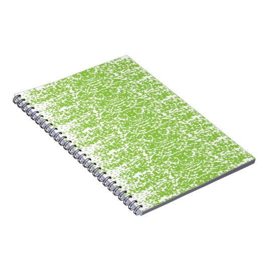 Grunge Limegroene Textuur Notitieboek (Rechterzijde)