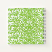 Grunge Limegroene Textuur Notitieboek (Achterkant)