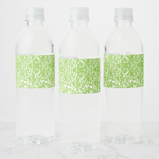 Grunge Limegroene Textuur Waterfles Etiket (Flessen)