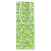 Grunge Limegroene Textuur Wijn Cadeautas (Achterkant)