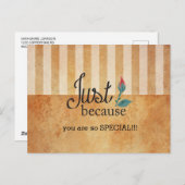 Grunge  Linde Stripes | Alleen omdat Briefkaart (Voorkant / Achterkant)