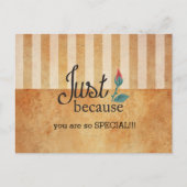 Grunge  Linde Stripes | Alleen omdat Briefkaart (Voorkant)