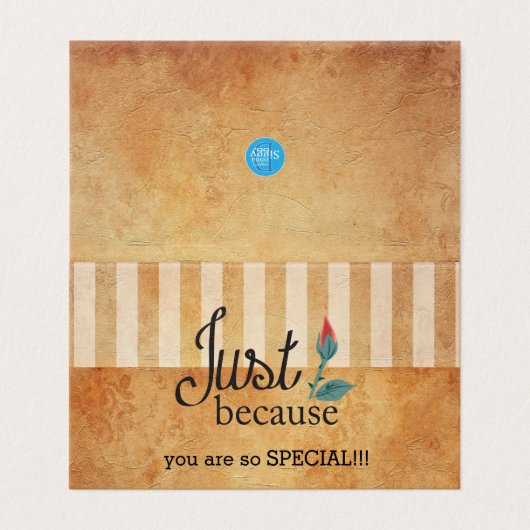 Grunge Linde Stripes | Alleen omdat Kaart (Buitenkant ongevouwen)