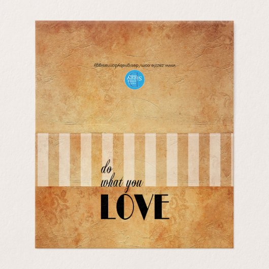 Grunge Linde Stripes | Doe wat je liefhebt Kaart (Buitenkant ongevouwen)