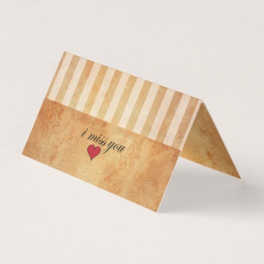 Grunge  Linde Stripes | Ik Miss U Kaart (Voorkant)