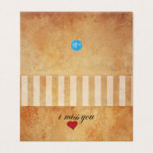Grunge  Linde Stripes | Ik Miss U Kaart (Buitenkant ongevouwen)