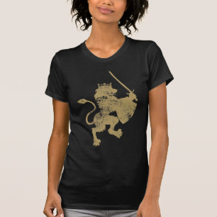 Grunge Lion King Ladie's Donkere Twitter-shirt T-shirt
