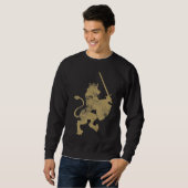 Grunge Lion King Mannen Dark Sweatshirt (Voorkant volledig)
