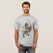 Grunge Lion King Mannen Long Sleeve Raglan Shirt (Voorkant volledig)