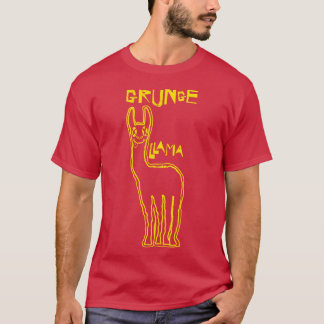 Grunge Llama lachend gezicht T-shirt