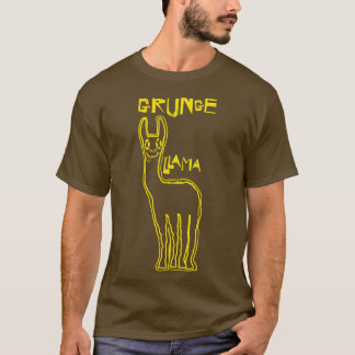 Grunge Llama lachend gezicht T-shirt
