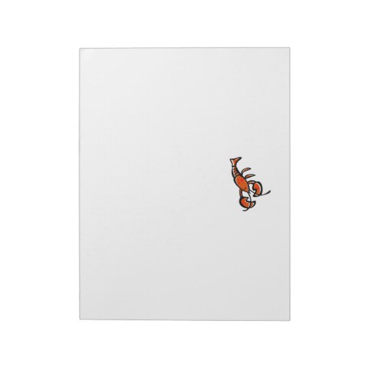 Grunge Lobster Notitieblok (Linkerzijde)