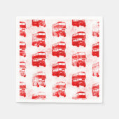 Grunge London Bus Pattern Print Servet (Voorkant)