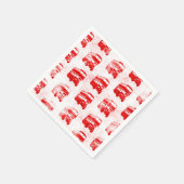 Grunge London Bus Pattern Print Servet (Hoek)