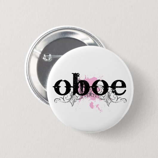 Grunge look Oboe Button (Voorkant /achterkant)