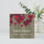 Grunge Love Evenement Uitnodiging (Staand voorkant)