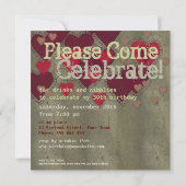 Grunge Love Evenement Uitnodiging (Achterkant)